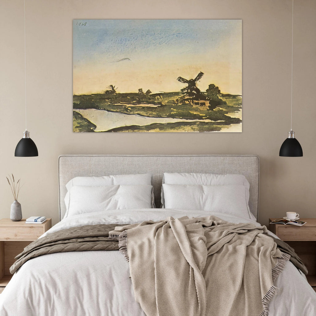 Dutch landscape with windmills Poster | Pablo Picasso Poster | Pablo Picasso Shop