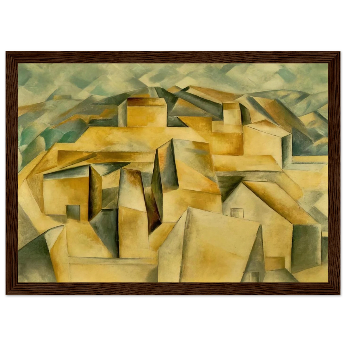Houses on the hill Framed Poster | Pablo Picasso Framed Prints Wall Art | Pablo Picasso Shop