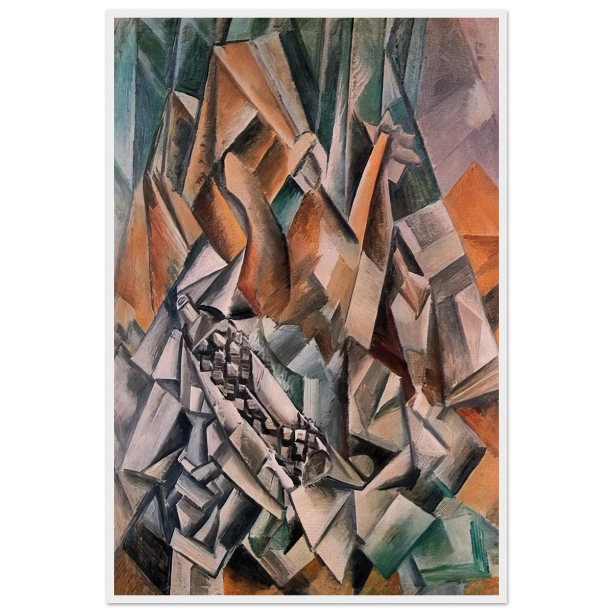 Still life with bottle of Anis del Mono - 1909 Framed Poster | Pablo Picasso Framed Prints Wall Art | Pablo Picasso Shop