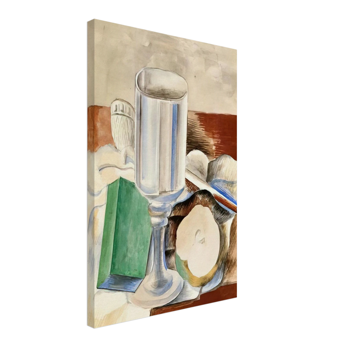Still life with a Glass and an Apple - 1914 Canvas | Pablo Picasso Canvas | Pablo Picasso Shop