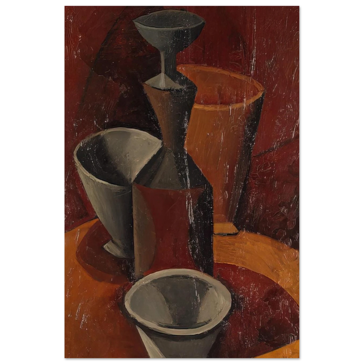Pitcher and Bowls - 1908 Poster | Pablo Picasso Poster | Pablo Picasso Shop