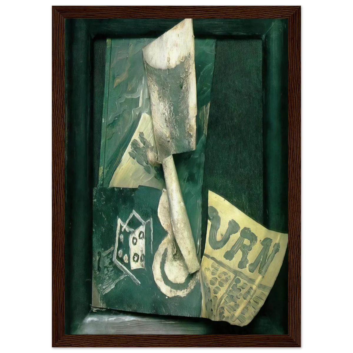 Glass and newspaper Framed Poster | Pablo Picasso Framed Prints Wall Art | Pablo Picasso Shop