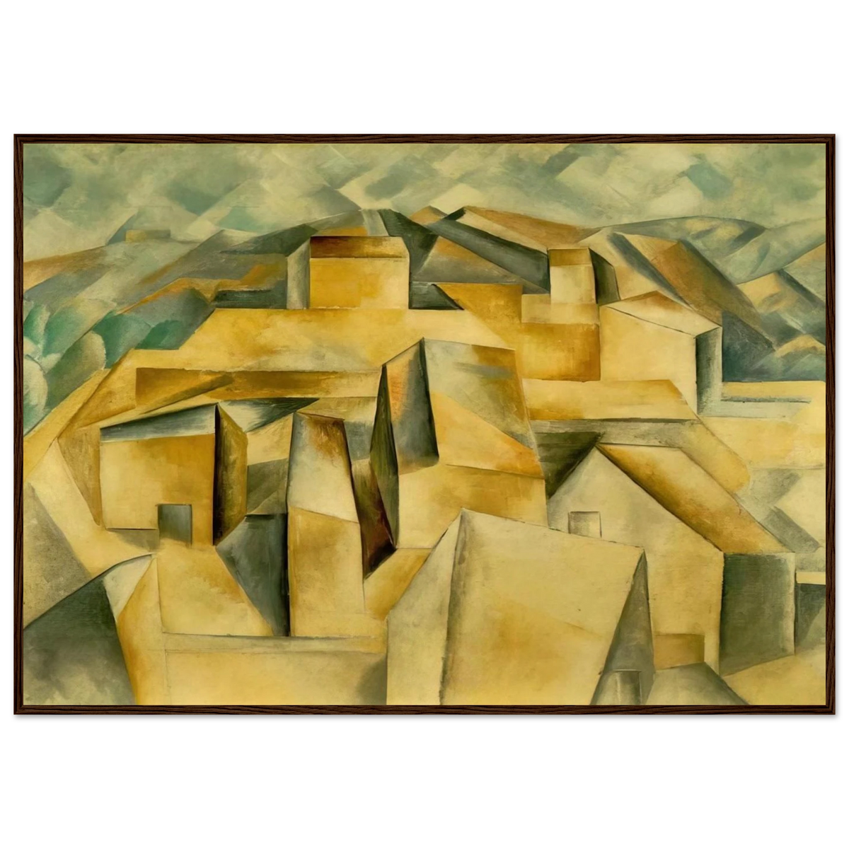 Houses on the hill Framed Poster | Pablo Picasso Framed Prints Wall Art | Pablo Picasso Shop