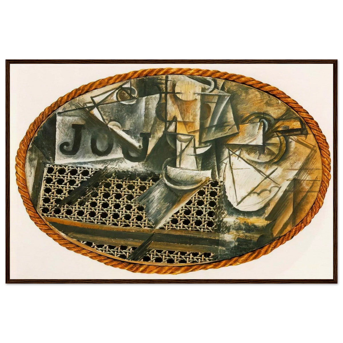 Still Life with Caned Chair Framed Poster | Pablo Picasso Framed Prints Wall Art | Pablo Picasso Shop