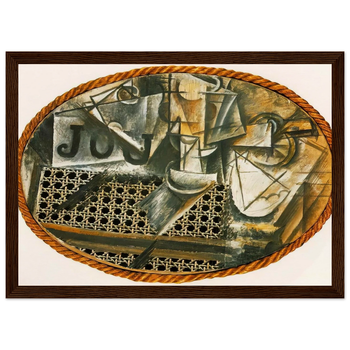 Still Life with Caned Chair Framed Poster | Pablo Picasso Framed Prints Wall Art | Pablo Picasso Shop