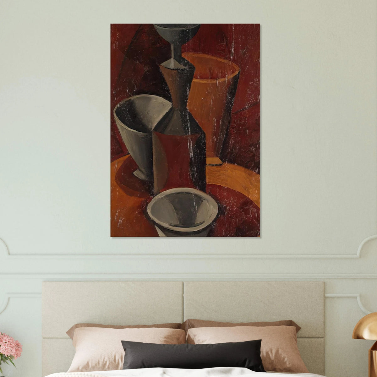 Pitcher and Bowls - 1908 Canvas | Pablo Picasso Canvas | Pablo Picasso Shop