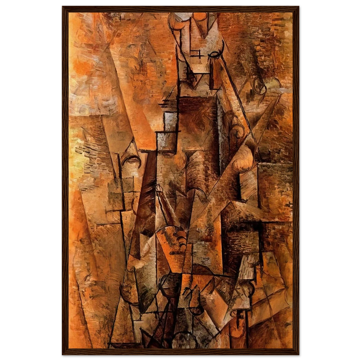 Clarinetist - 1911 Framed Poster | Pablo Picasso Framed Prints Wall Art | Pablo Picasso Shop