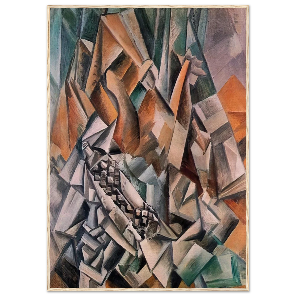 Still life with bottle of Anis del Mono - 1909 Framed Poster | Pablo Picasso Framed Prints Wall Art | Pablo Picasso Shop