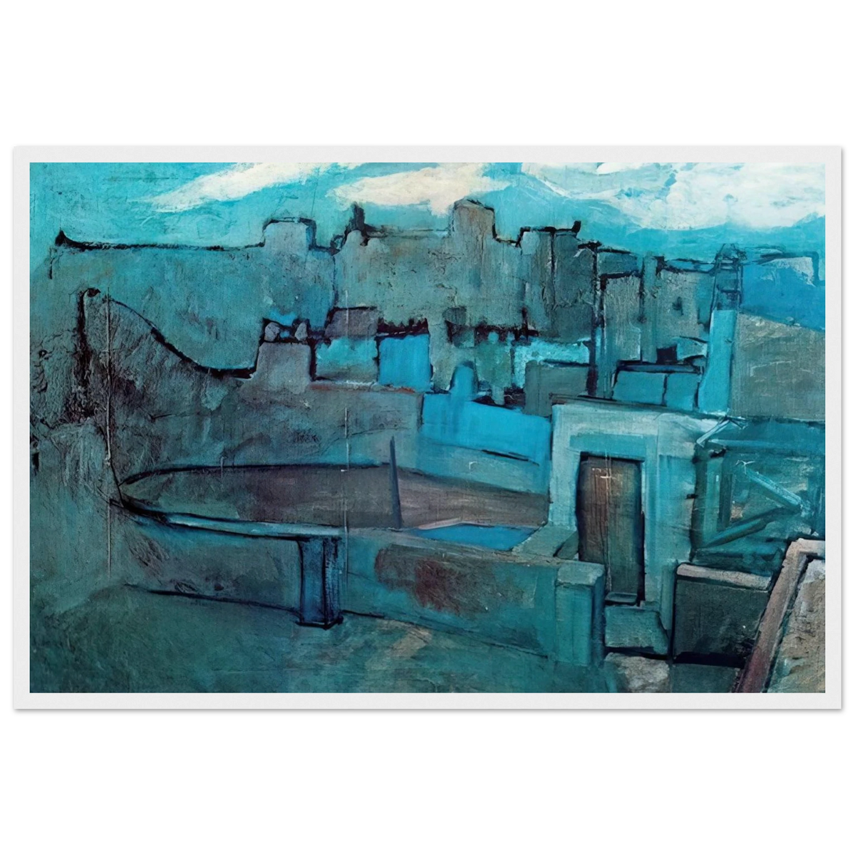 The roofs of Barcelona Framed Poster | Pablo Picasso Framed Prints Wall Art | Pablo Picasso Shop