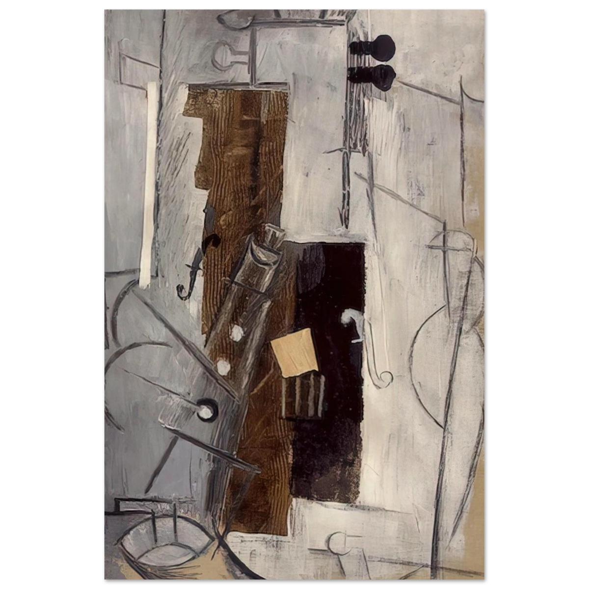 Clarinet and Violin - 1913 Poster | Pablo Picasso Poster | Pablo Picasso Shop