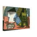 Glass, bottle, packet of tobacco Canvas | Pablo Picasso Canvas | Pablo Picasso Shop