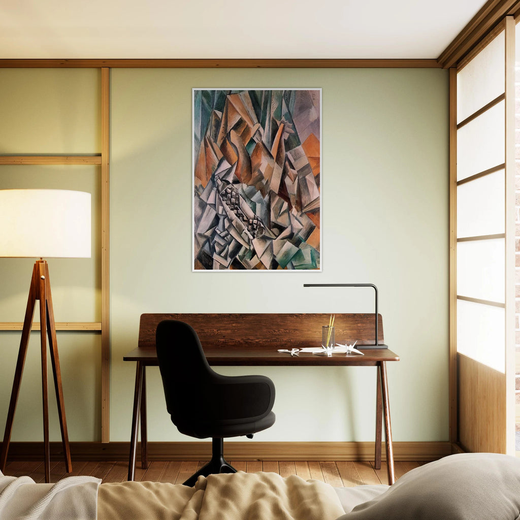 Still life with bottle of Anis del Mono - 1909 Framed Poster | Pablo Picasso Framed Prints Wall Art | Pablo Picasso Shop