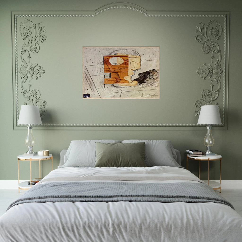 Glass on a Table - 1914 Framed Poster | Pablo Picasso Framed Prints Wall Art | Pablo Picasso Shop