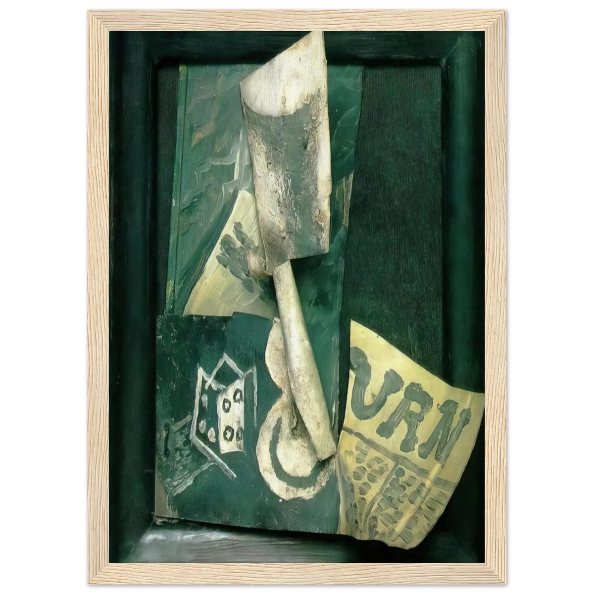 Glass and newspaper Framed Poster | Pablo Picasso Framed Prints Wall Art | Pablo Picasso Shop