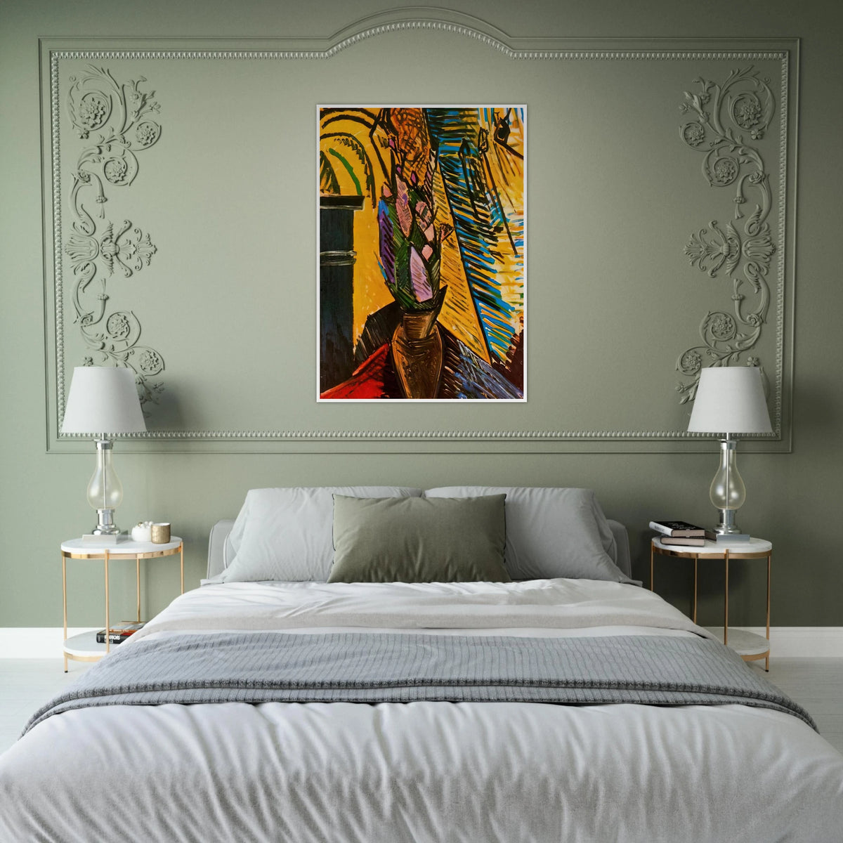 Flowers on the table Framed Poster | Pablo Picasso Framed Prints Wall Art | Pablo Picasso Shop