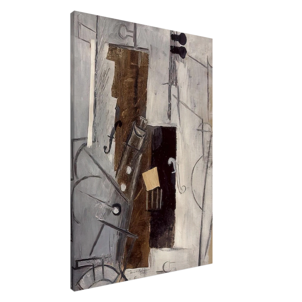 Clarinet and Violin - 1913 Canvas | Pablo Picasso Canvas | Pablo Picasso Shop