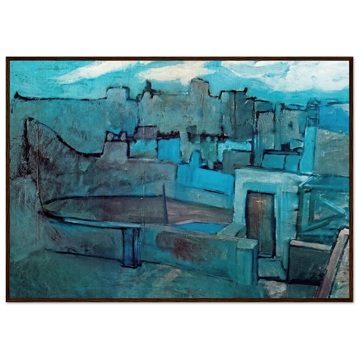 The roofs of Barcelona Framed Poster | Pablo Picasso Framed Prints Wall Art | Pablo Picasso Shop
