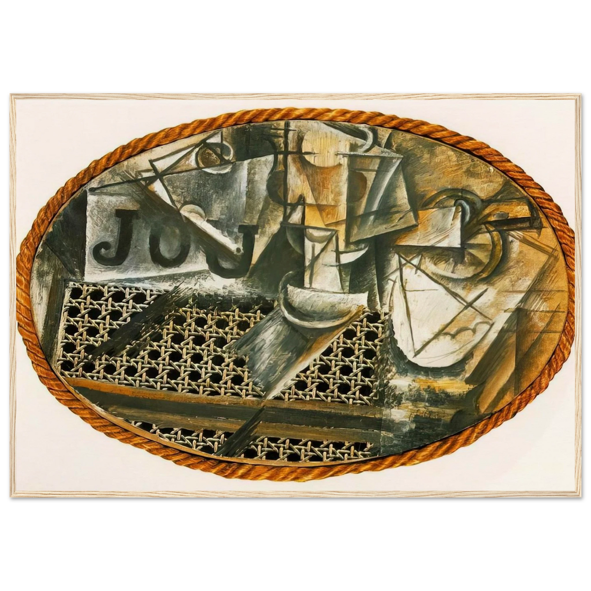 Still Life with Caned Chair Framed Poster | Pablo Picasso Framed Prints Wall Art | Pablo Picasso Shop
