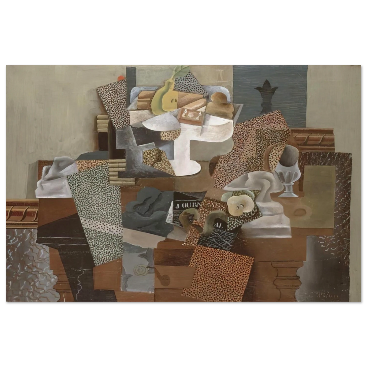 Still Life with Compote and Glass - 1914 Poster | Pablo Picasso Poster | Pablo Picasso Shop
