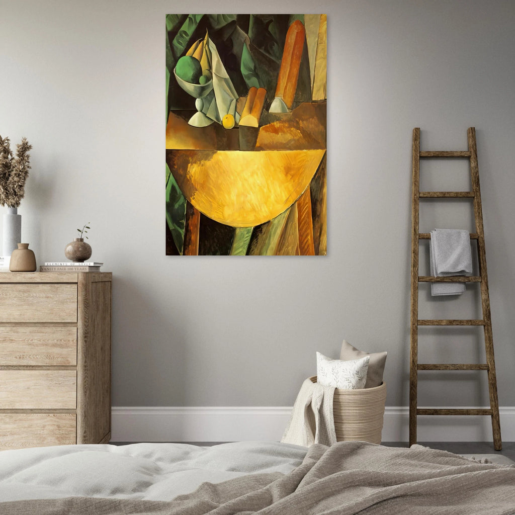 Bread and dish with fruits on the table Poster | Pablo Picasso Poster | Pablo Picasso Shop