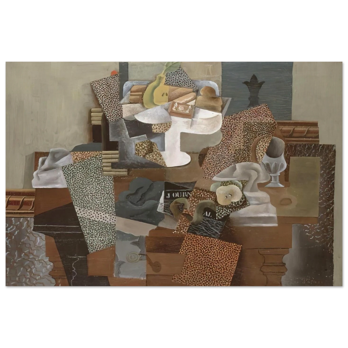 Still Life with Compote and Glass - 1914 Poster | Pablo Picasso Poster | Pablo Picasso Shop