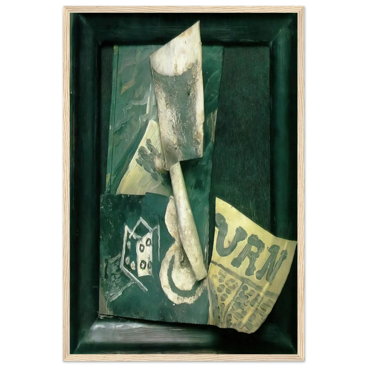 Glass and newspaper Framed Poster | Pablo Picasso Framed Prints Wall Art | Pablo Picasso Shop