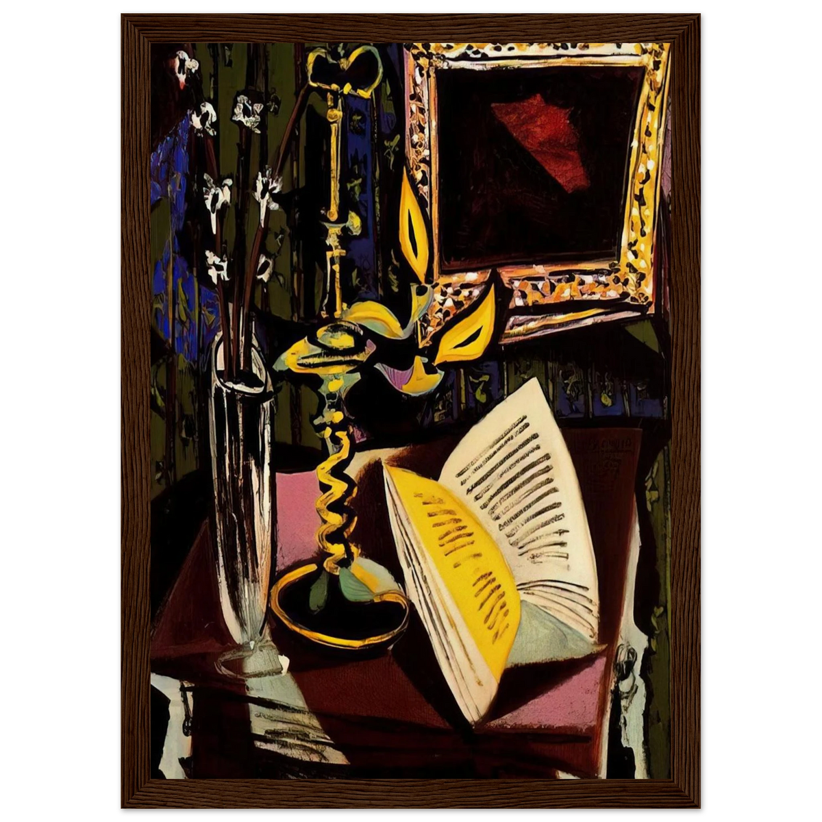 Still life with candlestick - 1937 Framed Poster | Pablo Picasso Framed Prints Wall Art | Pablo Picasso Shop
