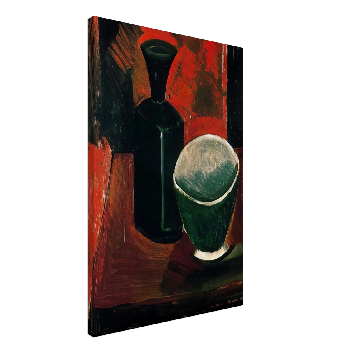 Green Pan and Black Bottle - 1908 Canvas | Pablo Picasso Canvas | Pablo Picasso Shop