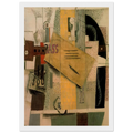 Clarinet, bottle of bass, newspaper, ace of clubs - 1913 Framed Poster | Pablo Picasso Framed Prints Wall Art | Pablo Picasso Shop