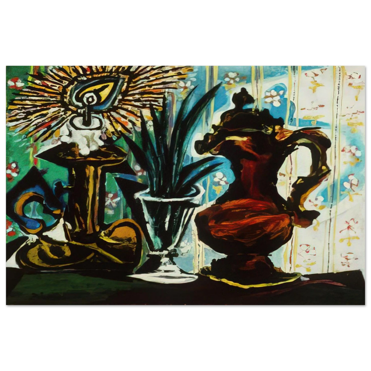 Still life with candle Poster | Pablo Picasso Poster | Pablo Picasso Shop