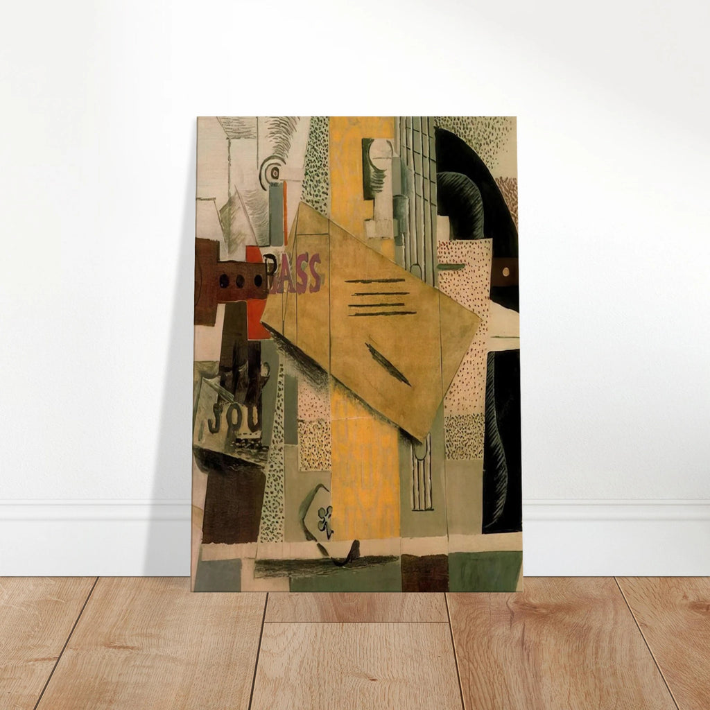 Clarinet, bottle of bass, newspaper, ace of clubs - 1913 Canvas | Pablo Picasso Canvas | Pablo Picasso Shop