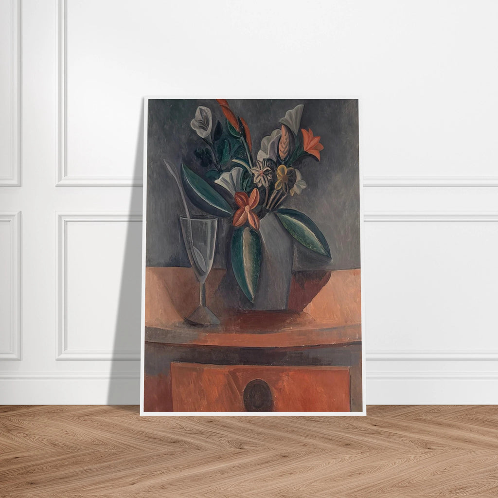 Flowers in a Grey Jar - 1908 Framed Poster | Pablo Picasso Framed Prints Wall Art | Pablo Picasso Shop