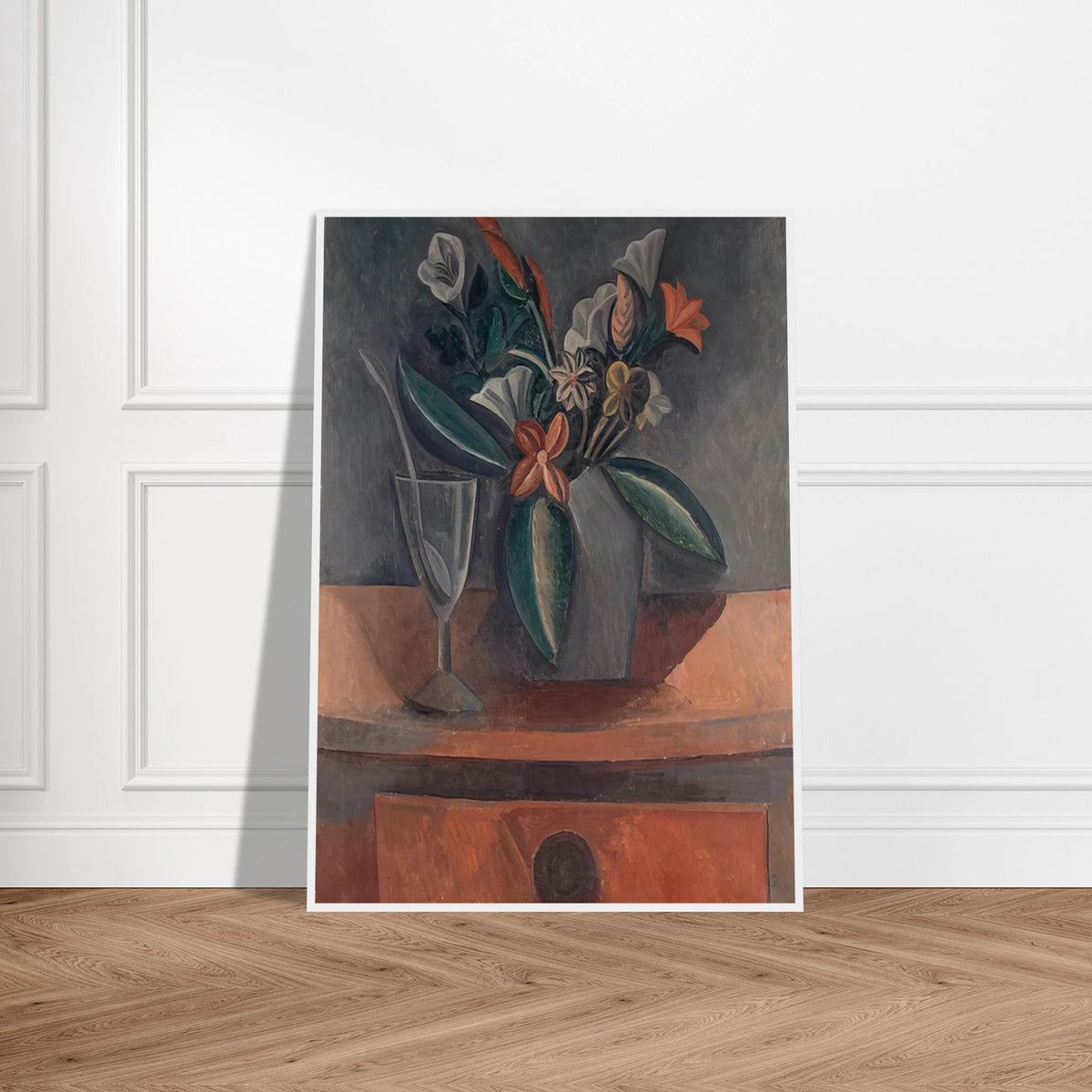 Flowers in a Grey Jar - 1908 Framed Poster | Pablo Picasso Framed Prints Wall Art | Pablo Picasso Shop