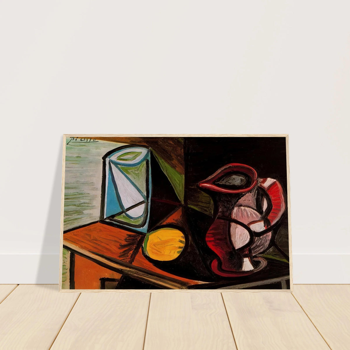 Glass and pitcher Framed Poster | Pablo Picasso Framed Prints Wall Art | Pablo Picasso Shop