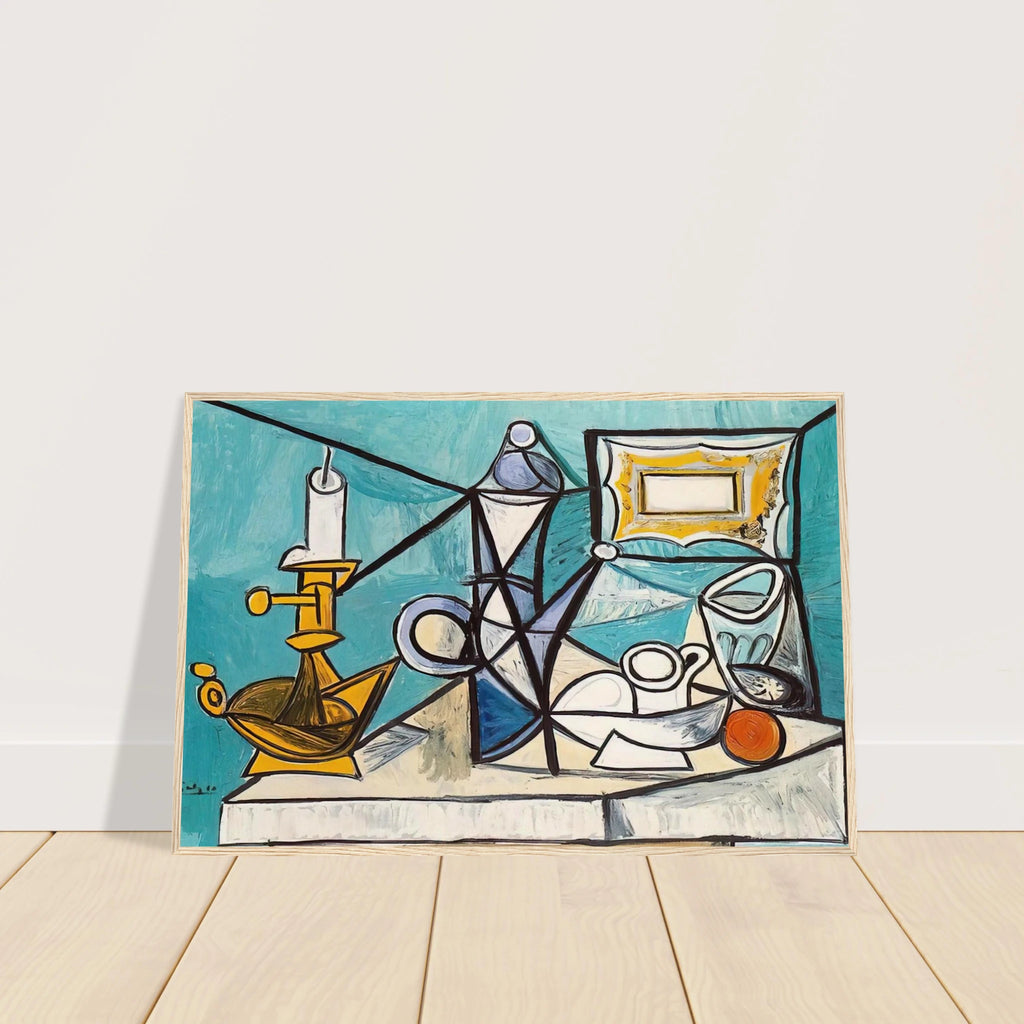 Still life with lamp - 1944 Framed Poster | Pablo Picasso Framed Prints Wall Art | Pablo Picasso Shop