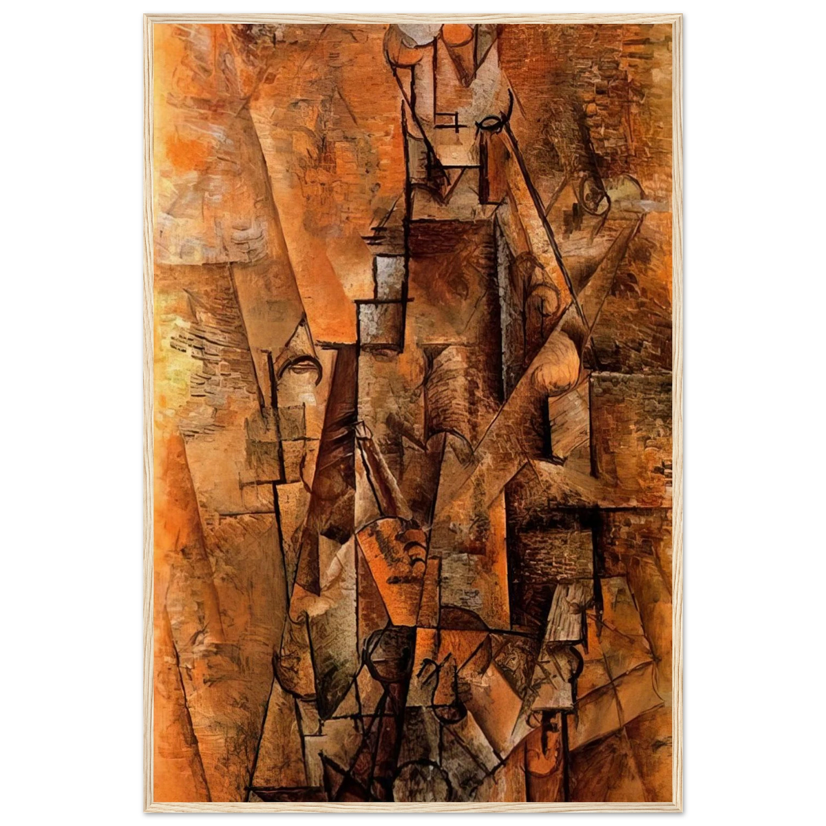 Clarinetist - 1911 Framed Poster | Pablo Picasso Framed Prints Wall Art | Pablo Picasso Shop