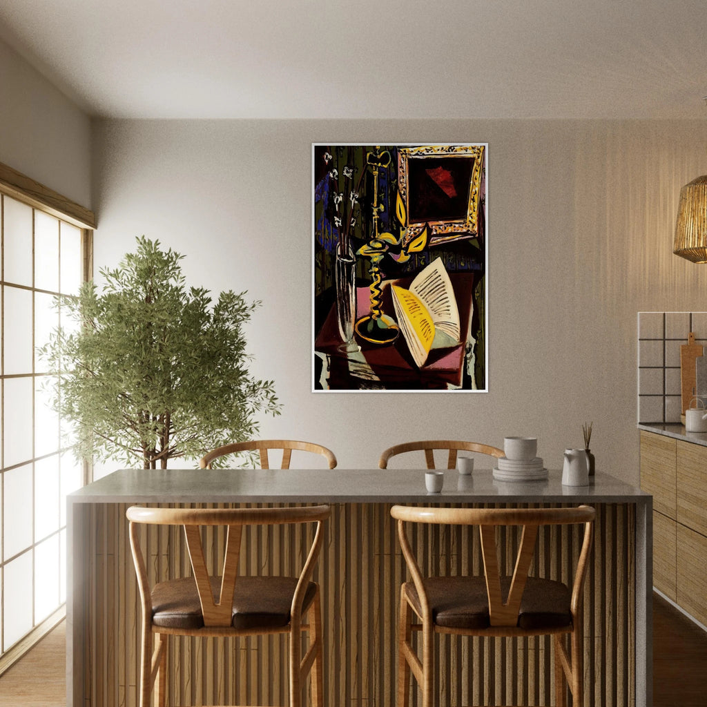 Still life with candlestick - 1937 Framed Poster | Pablo Picasso Framed Prints Wall Art | Pablo Picasso Shop