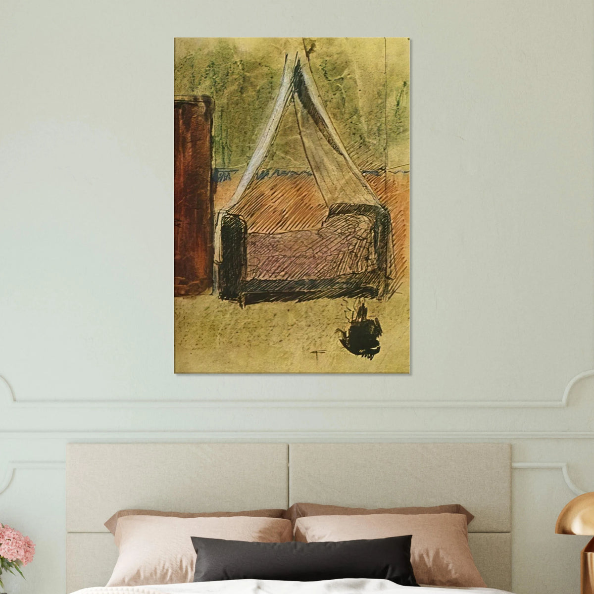 Bed with mosquito nets Canvas | Pablo Picasso Canvas | Pablo Picasso Shop