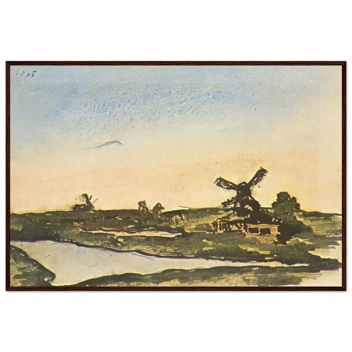 Dutch landscape with windmills Framed Poster | Pablo Picasso Framed Prints Wall Art | Pablo Picasso Shop