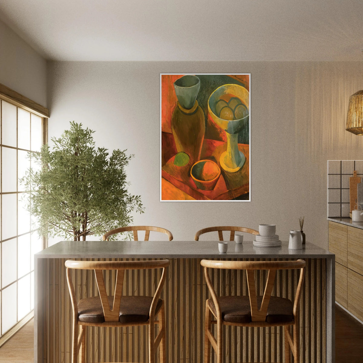 Jug and fruit dish Framed Poster | Pablo Picasso Framed Prints Wall Art | Pablo Picasso Shop