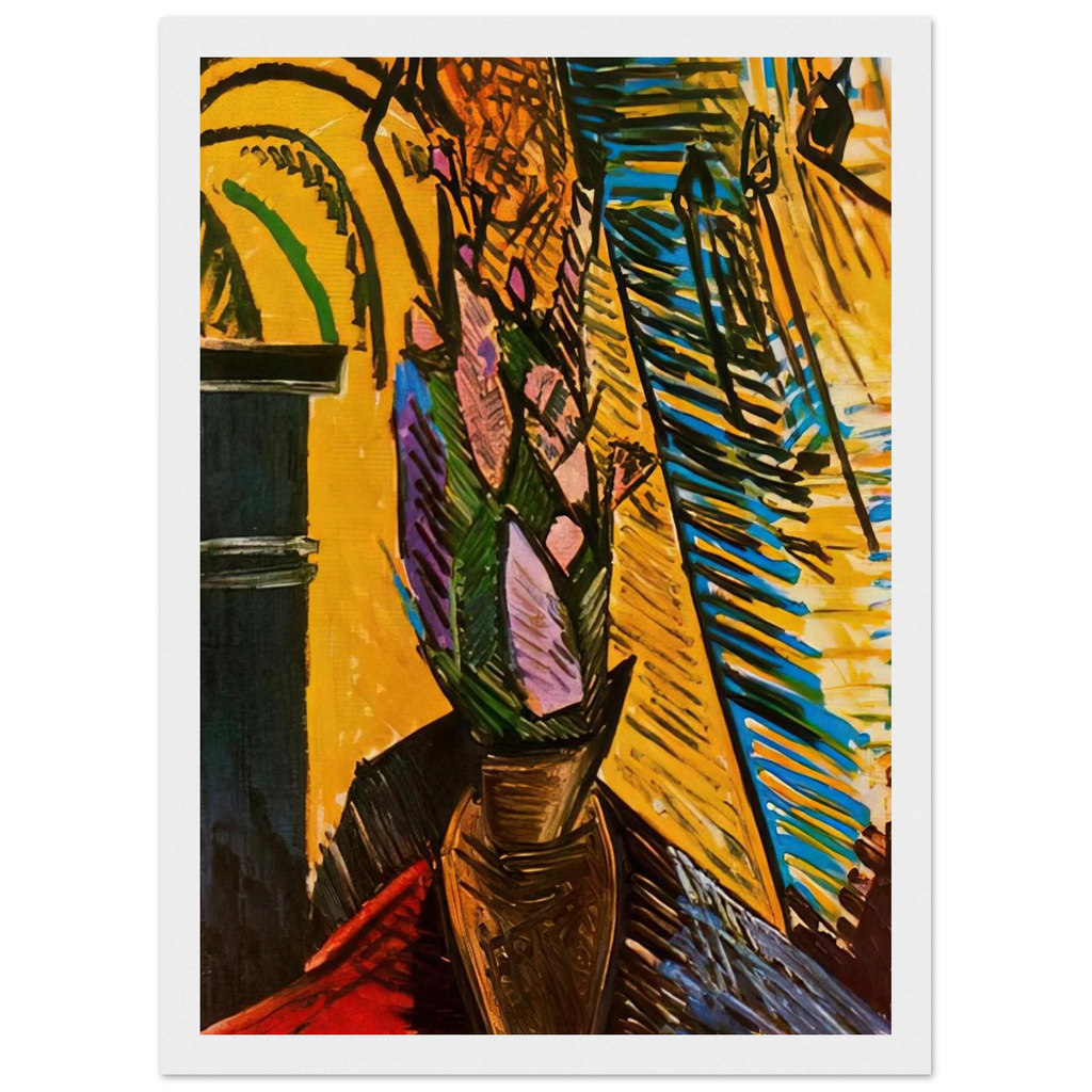 Flowers on the table Framed Poster | Pablo Picasso Framed Prints Wall Art | Pablo Picasso Shop