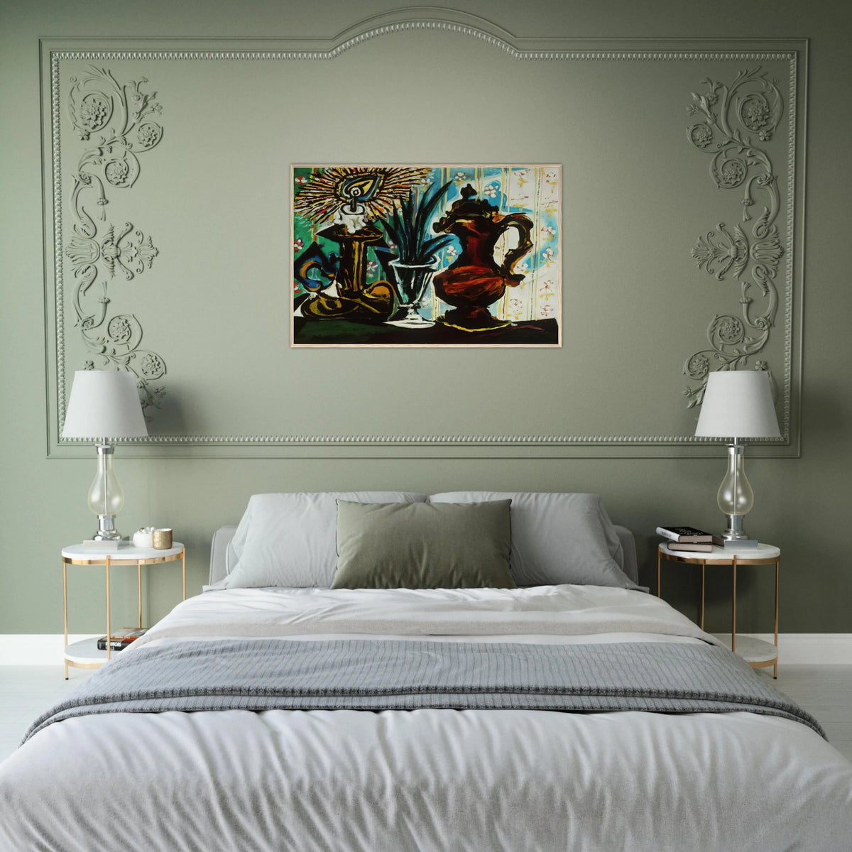 Still life with candle Framed Poster | Pablo Picasso Framed Prints Wall Art | Pablo Picasso Shop