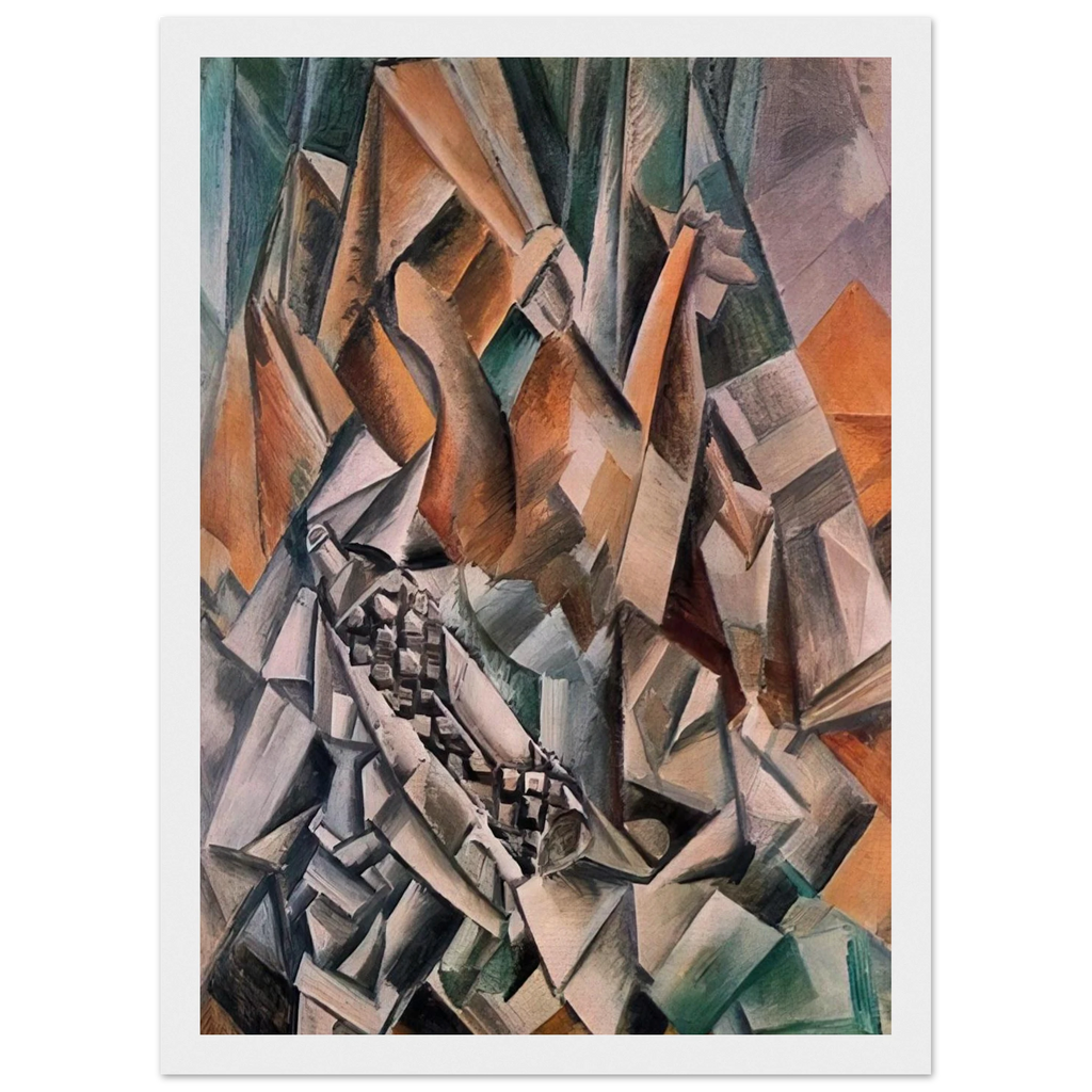 Still life with bottle of Anis del Mono - 1909 Framed Poster | Pablo Picasso Framed Prints Wall Art | Pablo Picasso Shop