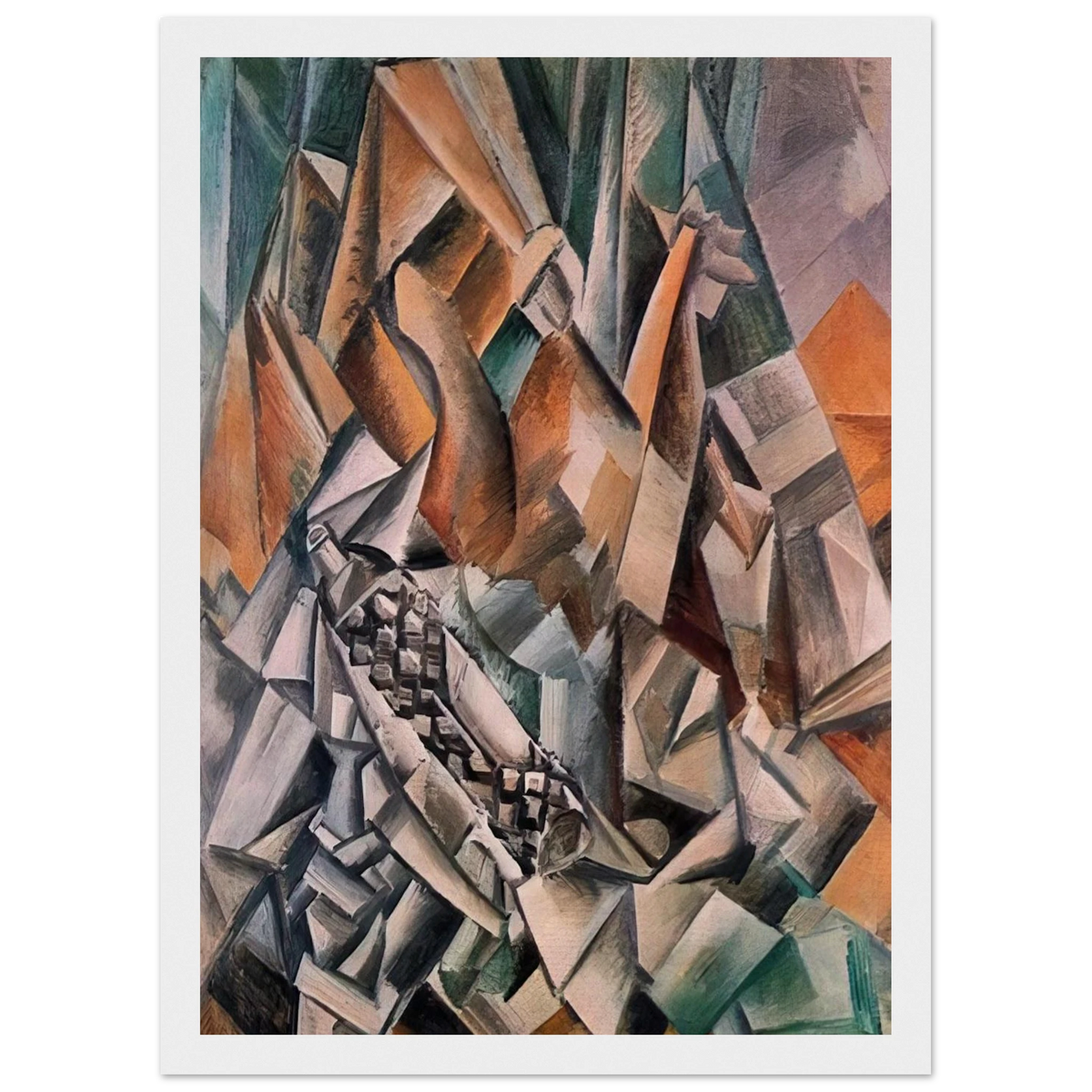 Still life with bottle of Anis del Mono - 1909 Framed Poster | Pablo Picasso Framed Prints Wall Art | Pablo Picasso Shop