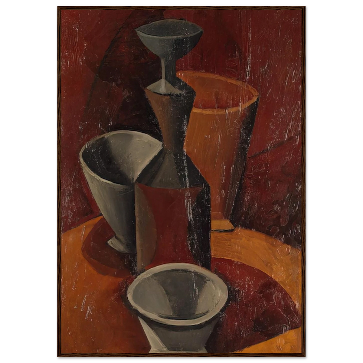 Pitcher and Bowls - 1908 Framed Poster | Pablo Picasso Framed Prints Wall Art | Pablo Picasso Shop