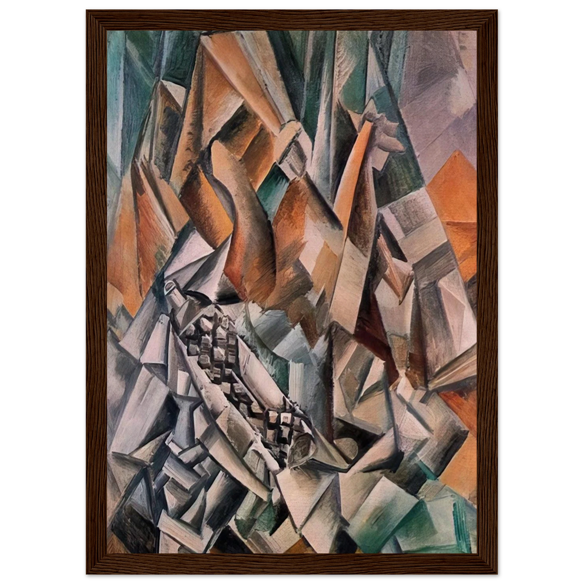 Still life with bottle of Anis del Mono - 1909 Framed Poster | Pablo Picasso Framed Prints Wall Art | Pablo Picasso Shop