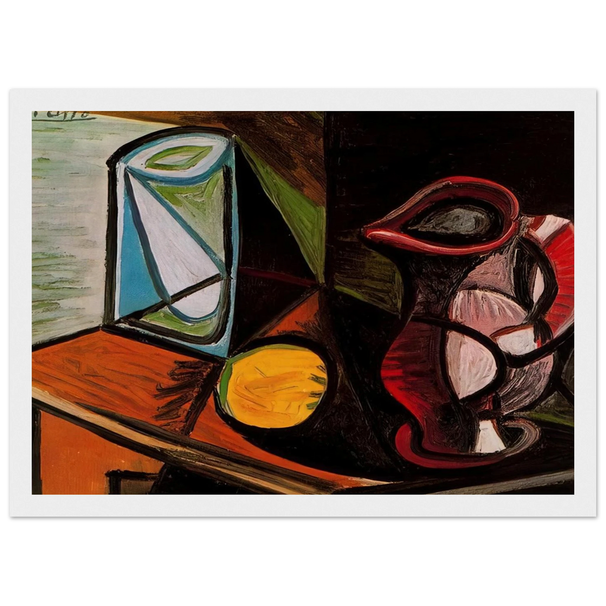 Glass and pitcher Framed Poster | Pablo Picasso Framed Prints Wall Art | Pablo Picasso Shop