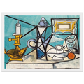 Still life with lamp - 1944 Framed Poster | Pablo Picasso Framed Prints Wall Art | Pablo Picasso Shop