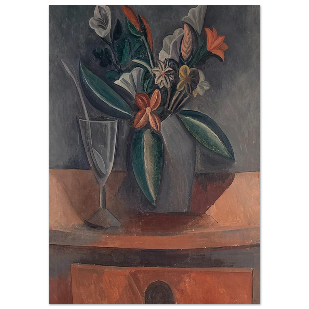 Flowers in a Grey Jar - 1908 Poster | Pablo Picasso Poster | Pablo Picasso Shop