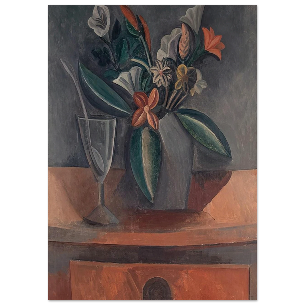 Flowers in a Grey Jar - 1908 Poster | Pablo Picasso Poster | Pablo Picasso Shop